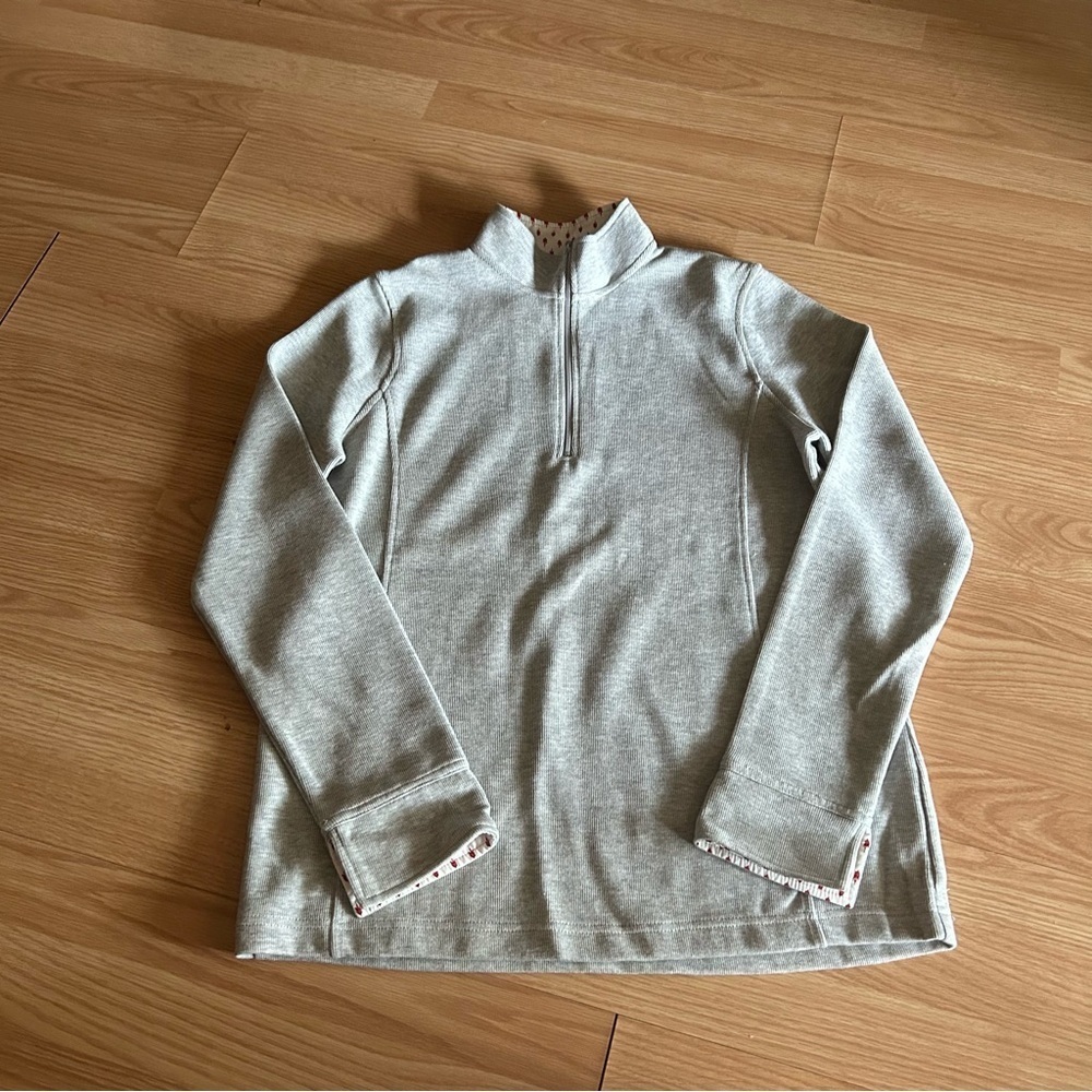 Orvis Gray Sandy Point Quarter Zip Pullover Women’s Large